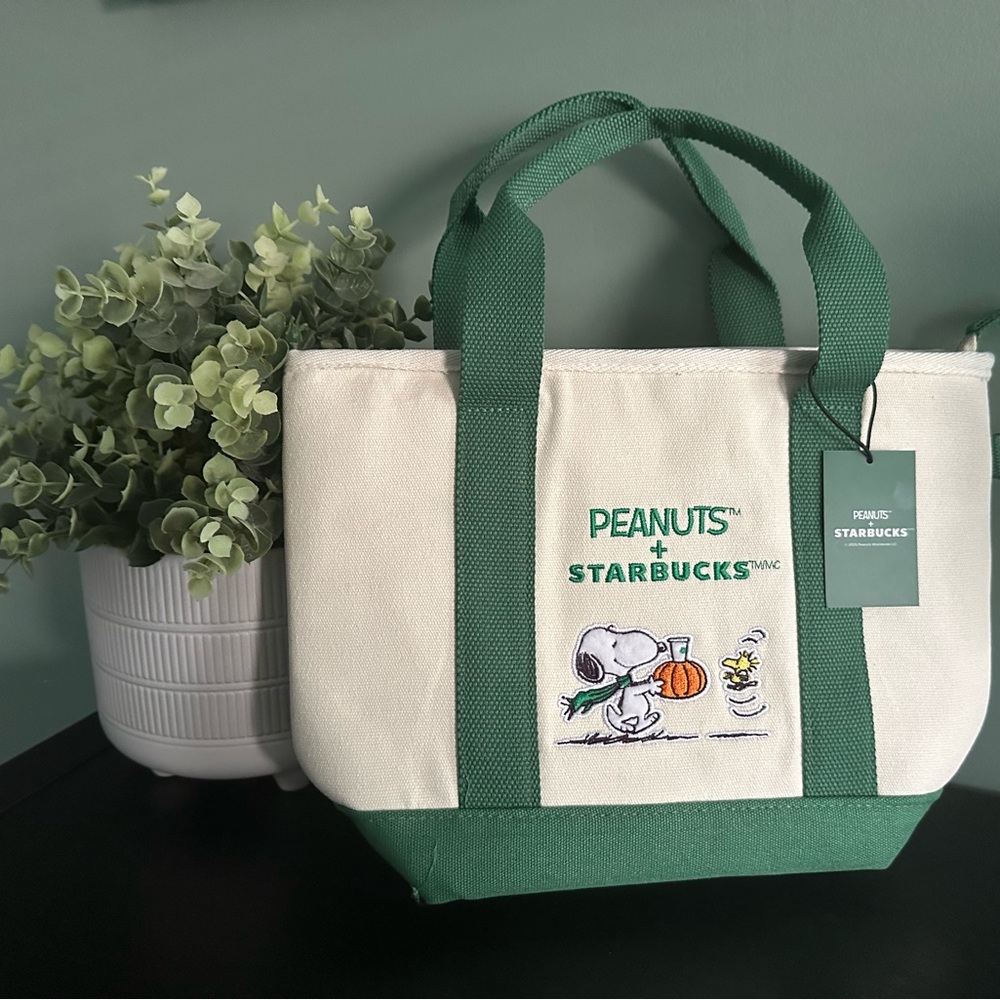 Starbucks Peanuts Canvas Mini Tote Limited Edition